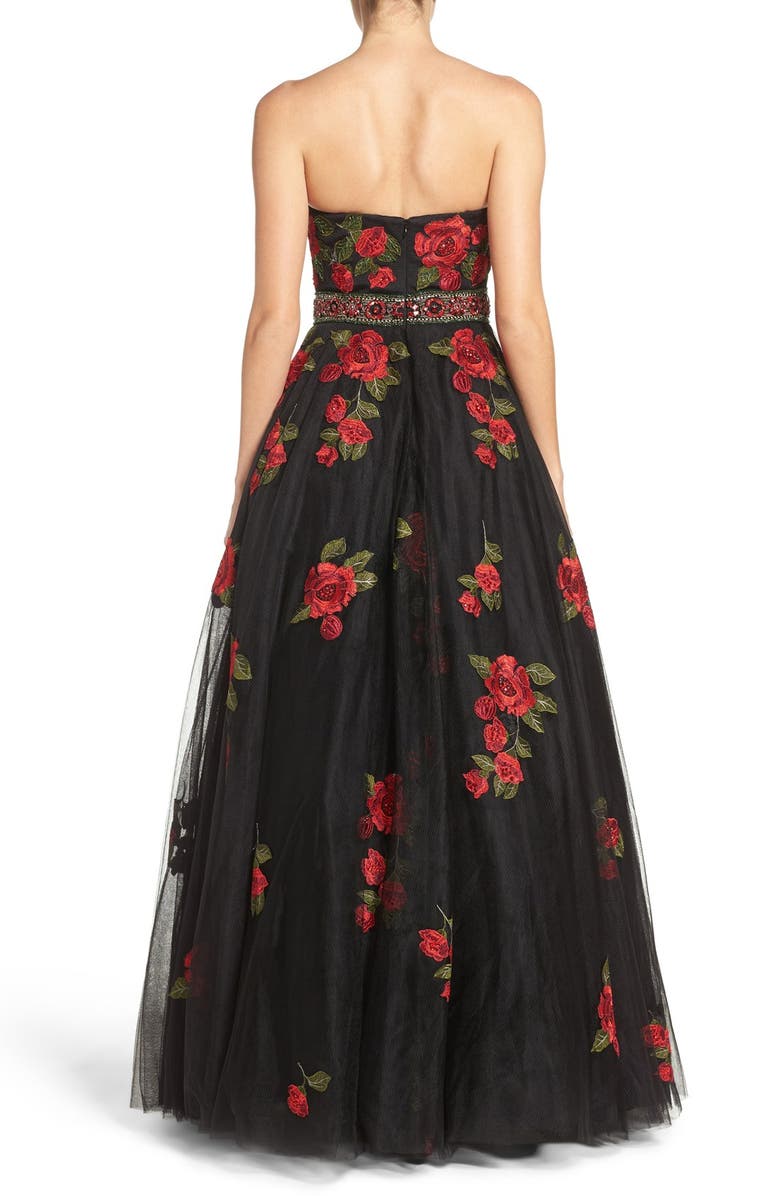 Jovani Embellished Tulle Ballgown, Alternate, color, 