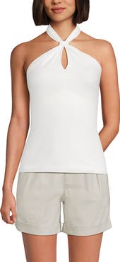 Lands' End Slender Twist Front Halter Top