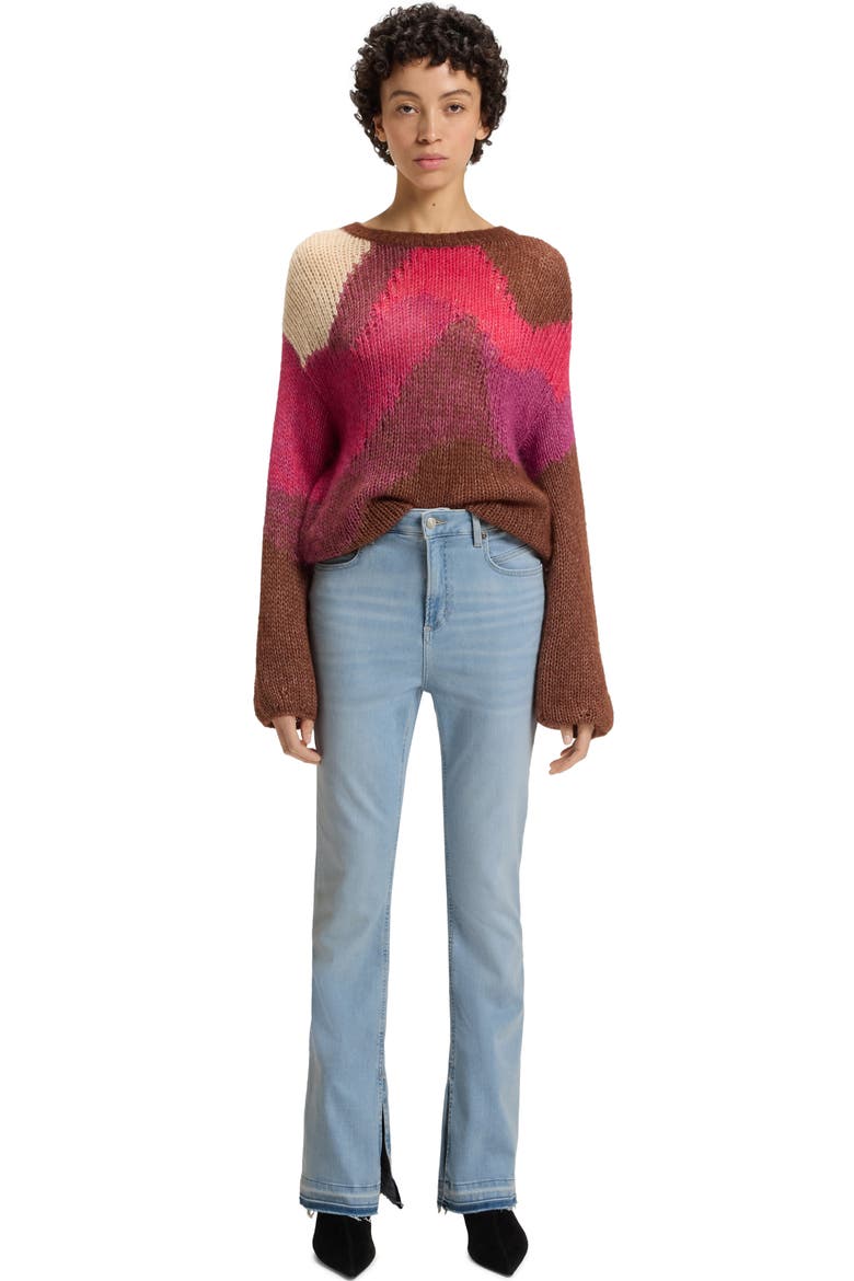 Rosa Split Bootcut Jeans, Alternate, color, BT BU