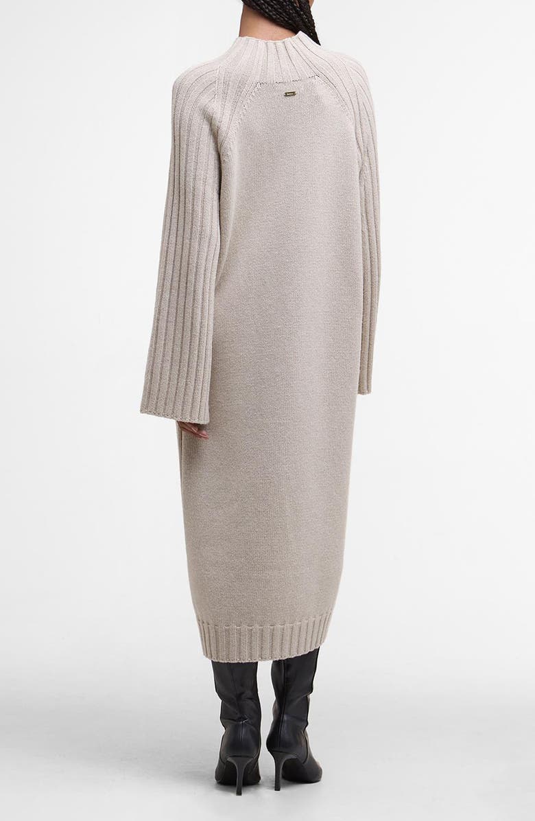 Vera Funnel Neck Long Sleeve Cotton Blend Midi Sweater Dress