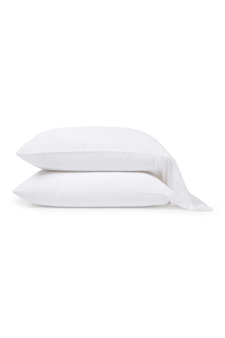 Set of 2 Sateen Pillowcases, Main, color, WHITE