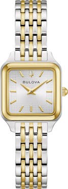 BULOVA Classic Sutton Square Two-Tone Bracelet Watch, 23mm