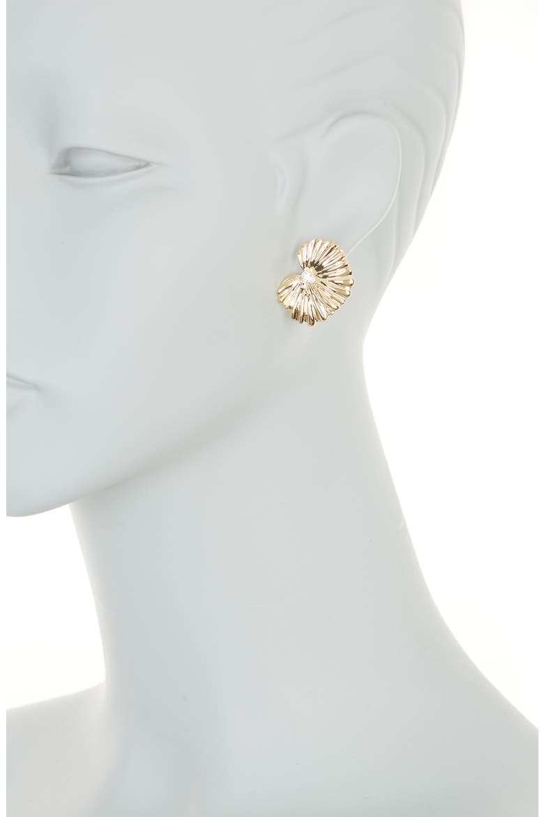 Phoenix Stud Earrings, Alternate, color, GOLD