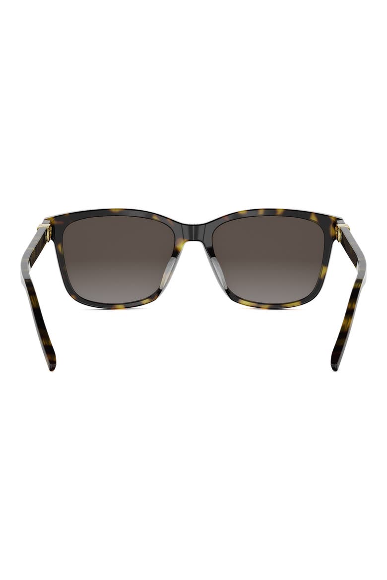 Petit CD S2I 54mm Rectangular Sunglasses, Alternate, color, DARK HAVANA / GRADIENT BROWN