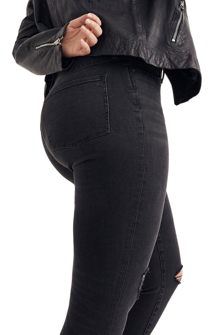 9-Inch High Waist Skinny Jeans, Alternate, color, BLACK SEA