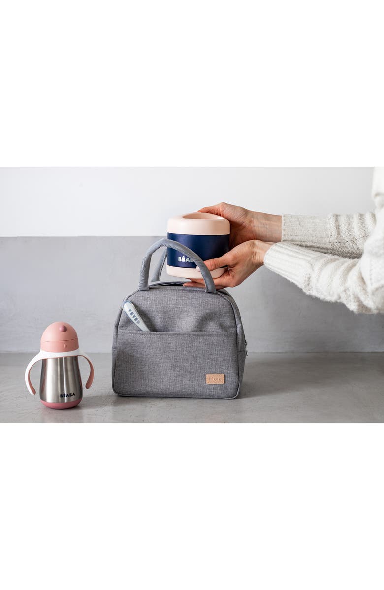 BEABA Kids' On-the-Go Insulated Lunch Bag & Meal Set, Alternate, color, Rose