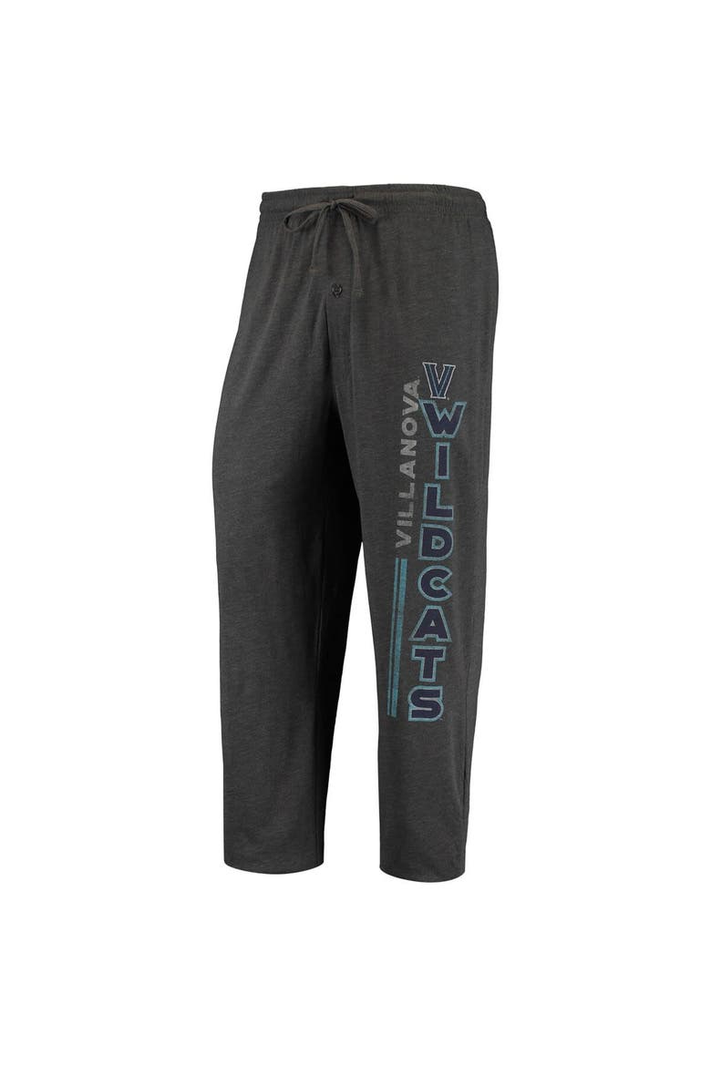 Men's Concepts Sport Heathered Charcoal/Navy Villanova Wildcats Meter T-Shirt & Pants Sleep Set, Alternate, color, Heather Charcoal