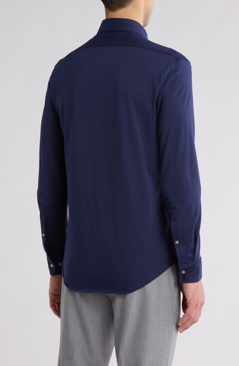 Calvin Klein Slim Fit Stretch Cotton Knit Dress Shirt, Alternate, color,