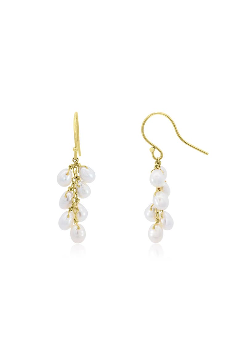 Pearl Bead Dangle Earrings, Main, color, Pearl