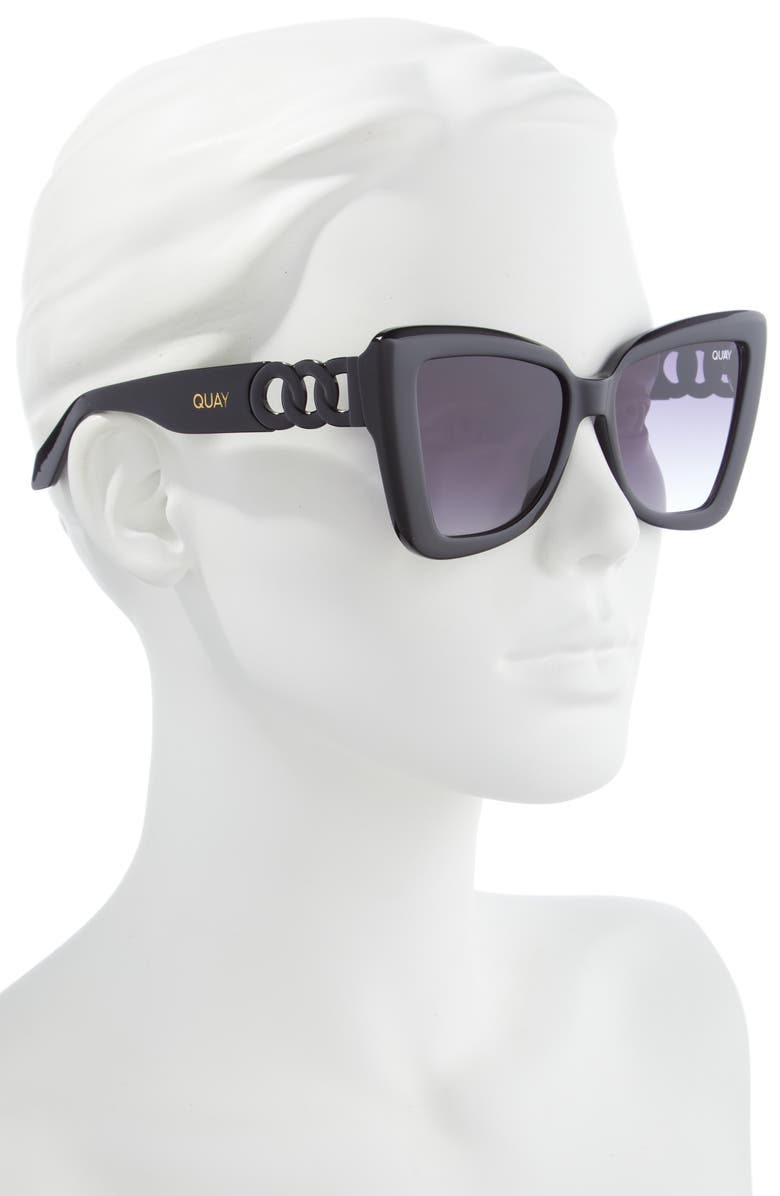 QUAY Chain Reaction 48mm Cat Eye Sunglasses, Alternate, color, 