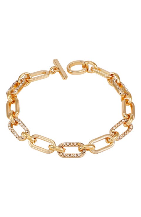 Crystal Link Toggle Bracelet