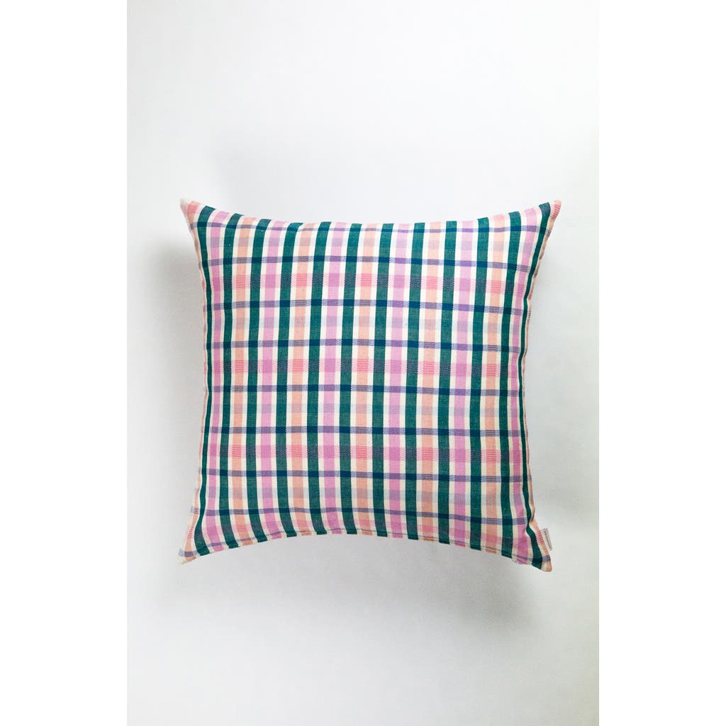 ARCHIVE NEW YORK ARCHIVE NEW YORK HANDWOVEN CLASSIC PLAID SQUARE COTTON THROW PILLOW