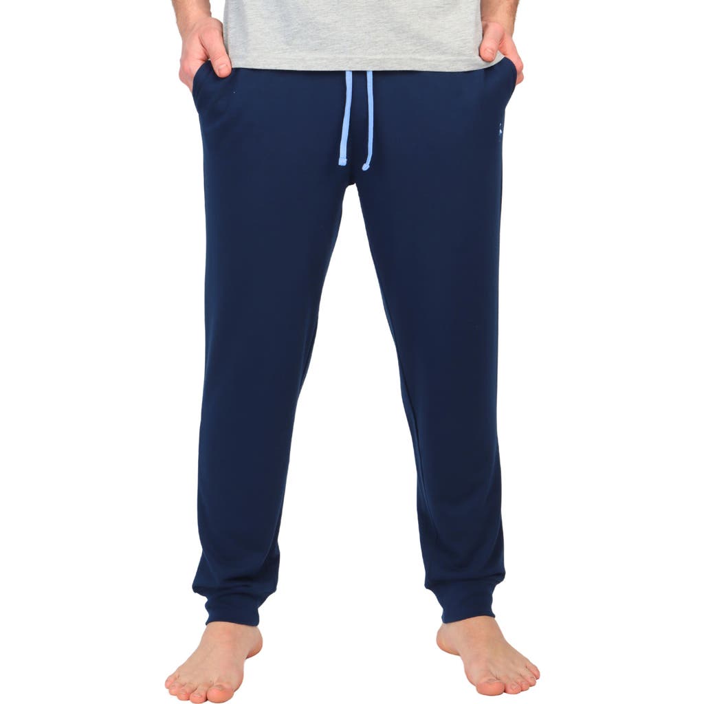 Tailorbyrd French Terry Lounge Joggers In Navy