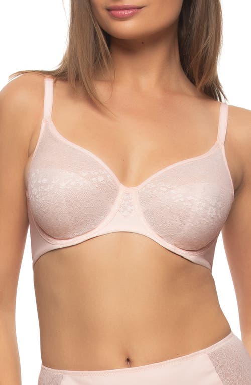 Felina Prima Unlined Underwire Bra In Pink Salt