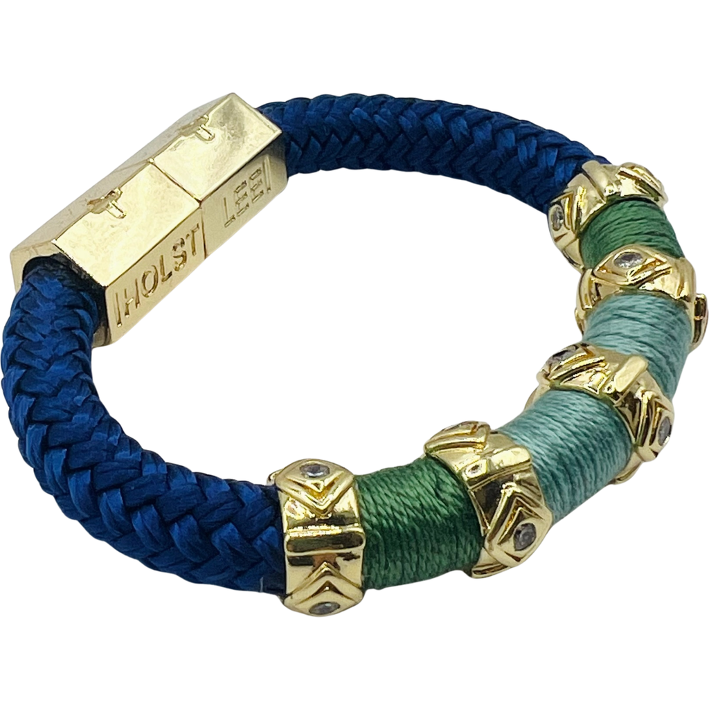 Holst + Lee Holst+lee Evil Eye Colorblock Bracelet In Blue