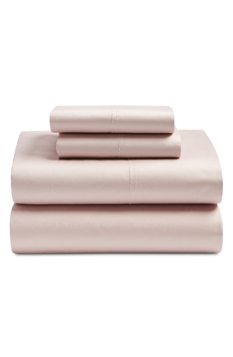Nordstrom 400 Thread Count Organic Cotton Sateen Sheet Set, Main, color, Pink Sepia