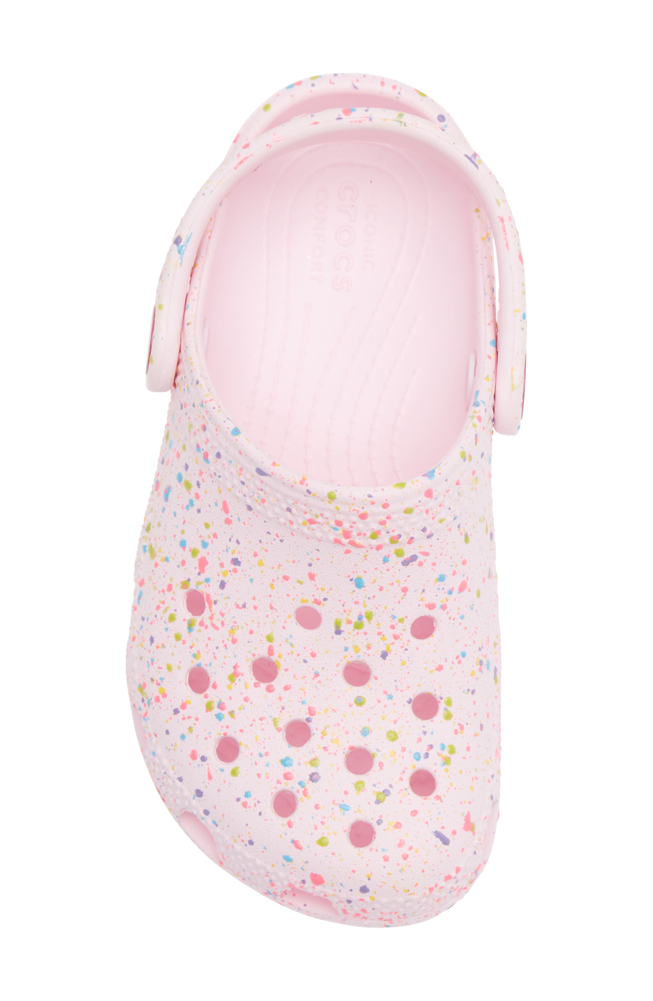 CROCS Kids' Classic Paint Splatter Clog, Alternate, color, Pink Milk