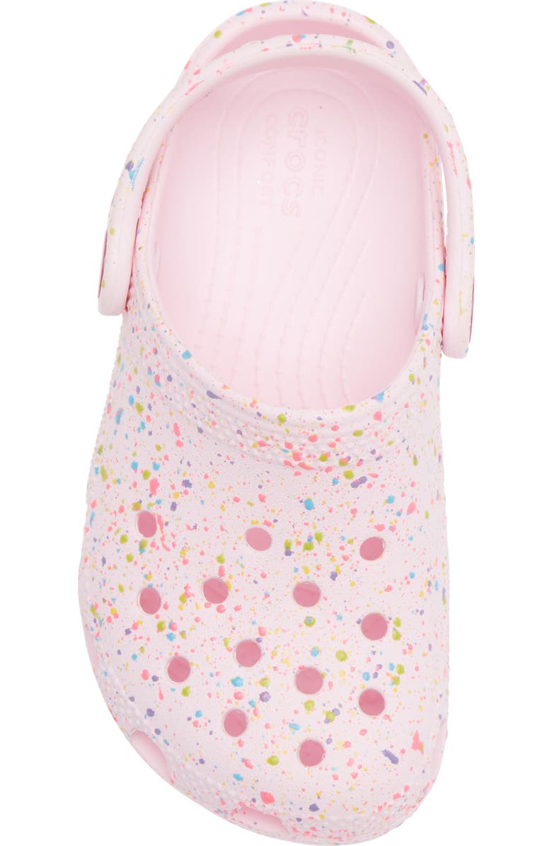 CROCS Kids' Classic Paint Splatter Clog, Alternate, color, Pink Milk