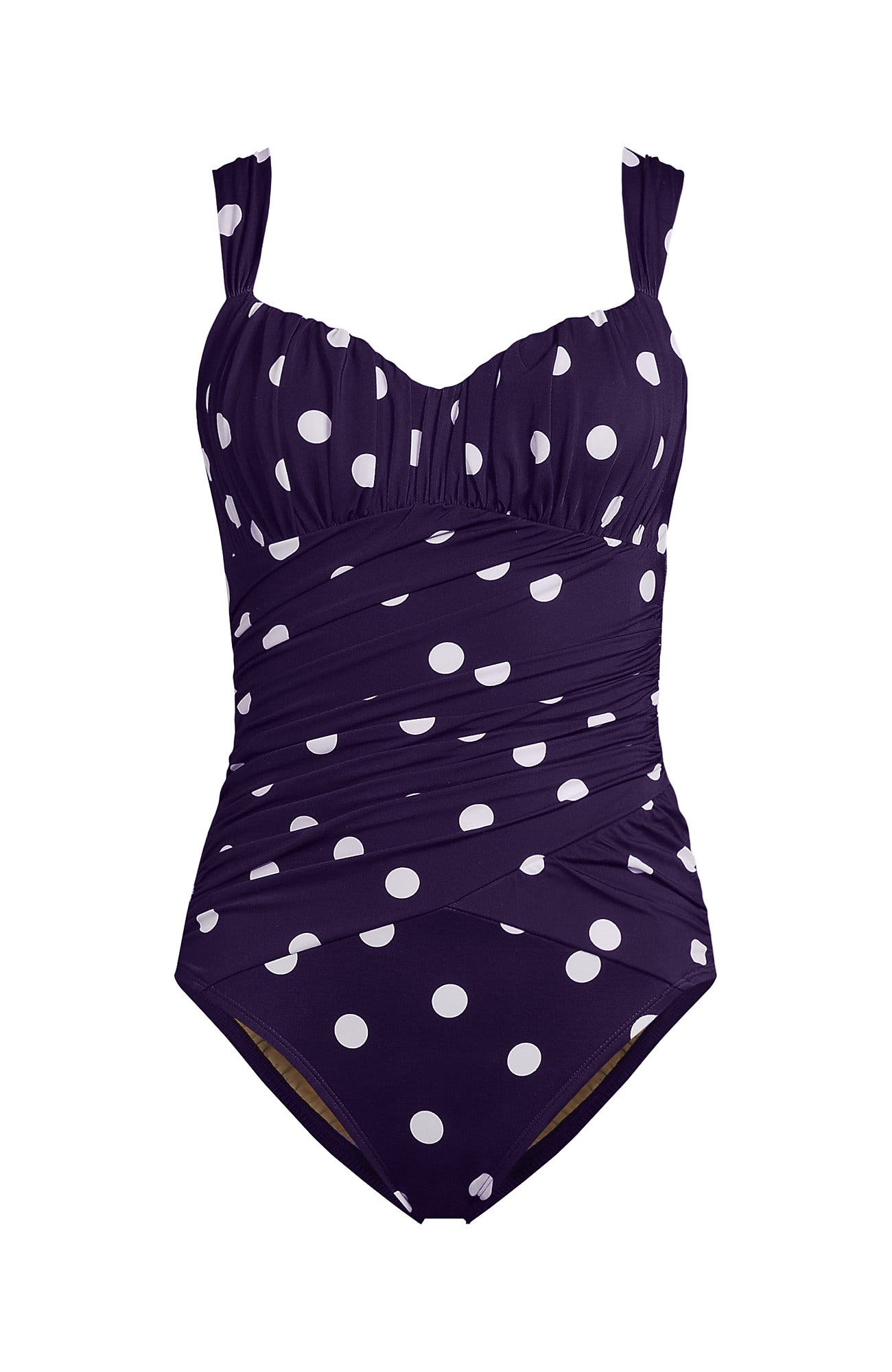 Lands' End Smoothing Sweetheart Shirred One Piece (Women) | Nordstrom
