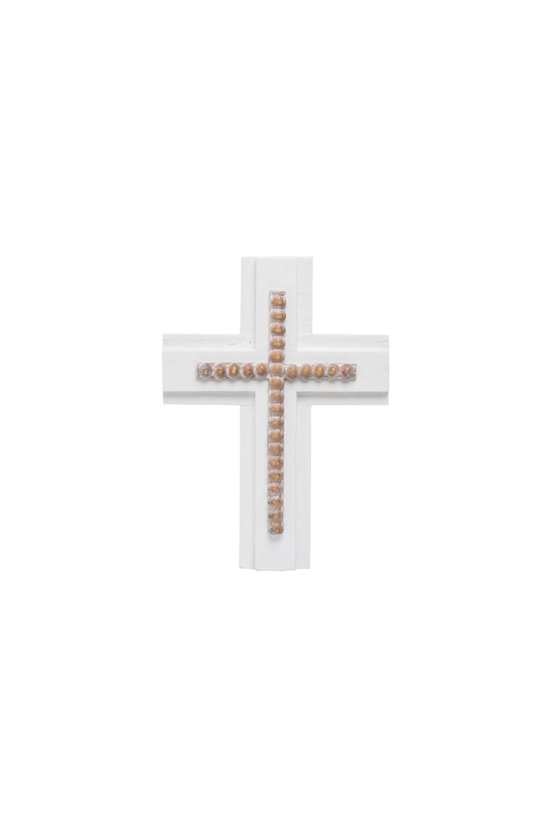 White Cross Wall Decor, Main, color, White