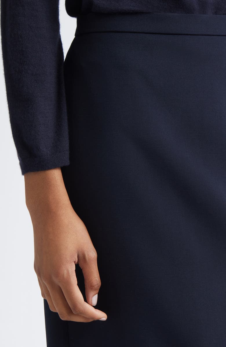 Max Mara Otre Stretch Wool Midi Skirt, Alternate, color, Ultramarine