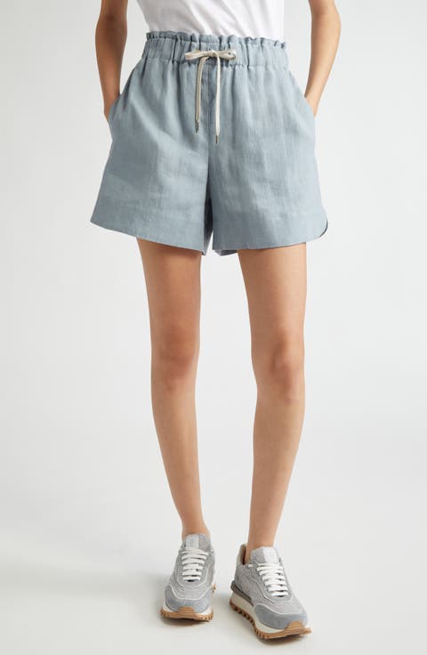 Drawstring Linen Shorts