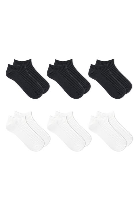 6-Pack Assorted No-Show Socks