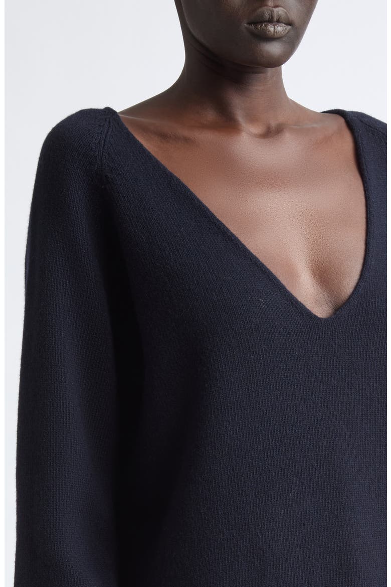Wool Blend V-Neck Sweater, Alternate, color, NAVY