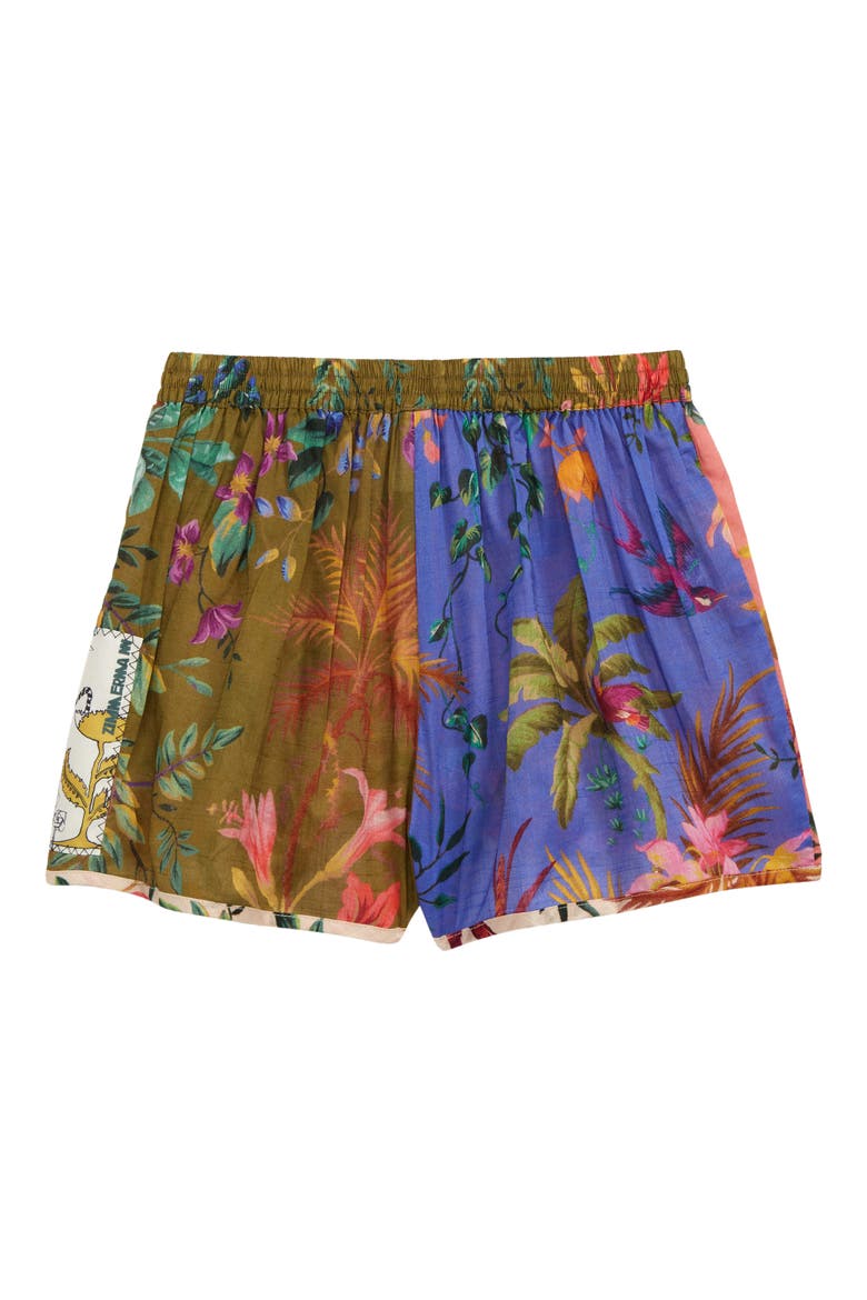Kids' Tropicana Floral Cotton Shorts, Alternate, color, SPLICED