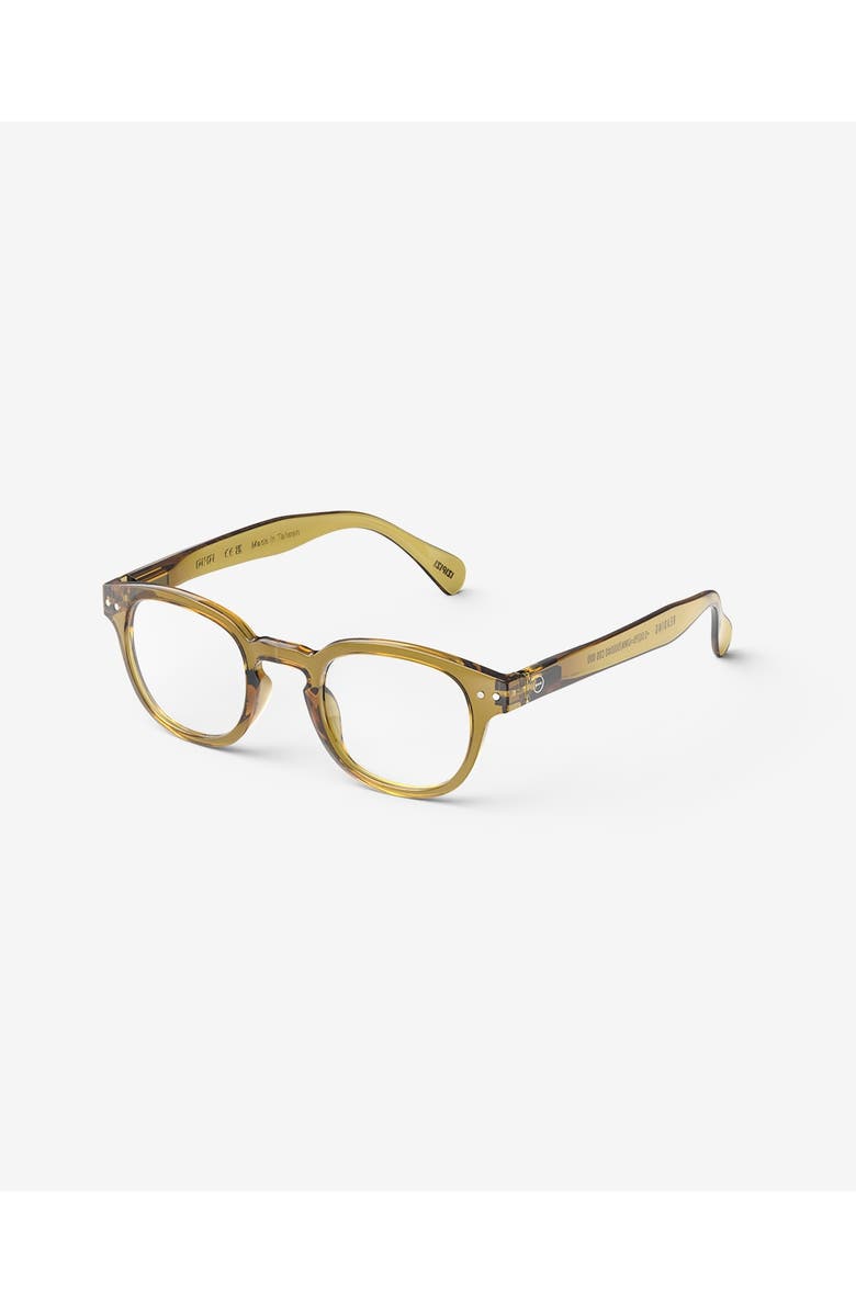 IZIPIZI #C 49mm Square Reading Glasses, Alternate, color, Golden Green