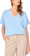 Vince Camuto V-Neck Short Sleeve Boxy Sweater