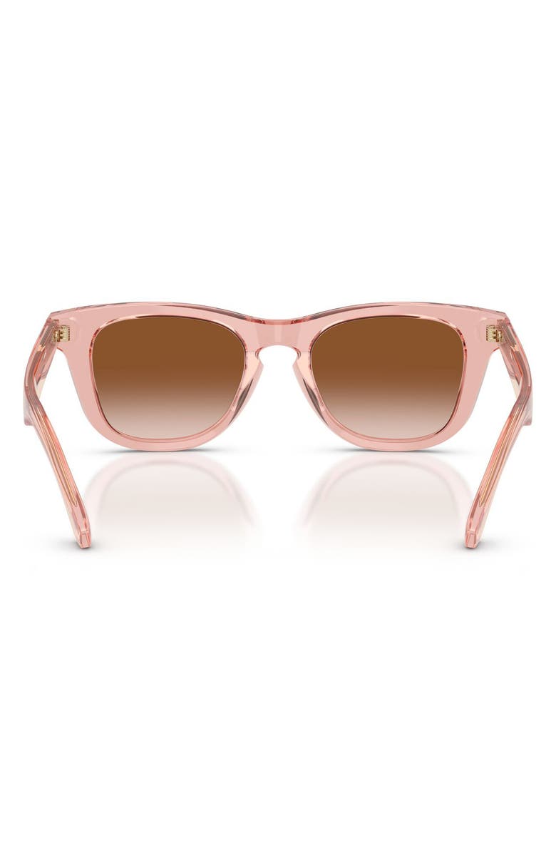 Burberry Kids' 46mm Small Square Sunglasses, Alternate, color, Transparent Pink / Brown
