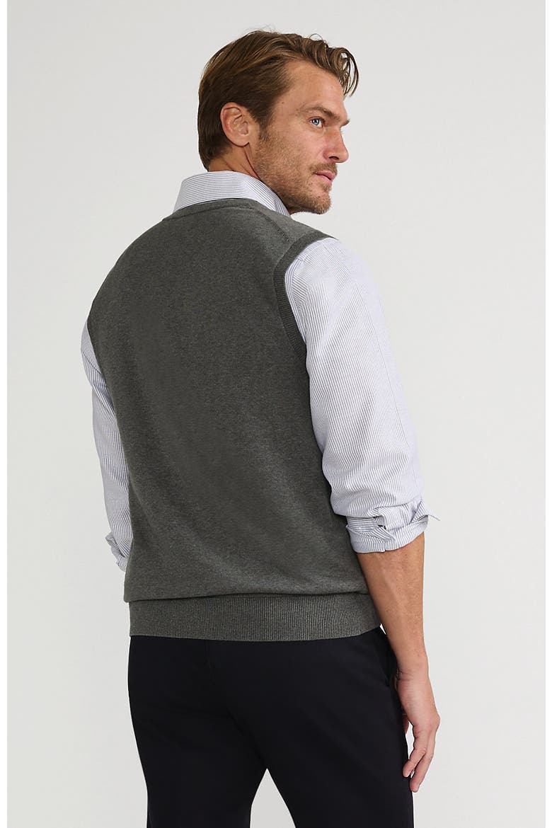Fine Gauge Cotton Vest, Alternate, color, Charcoal Heather