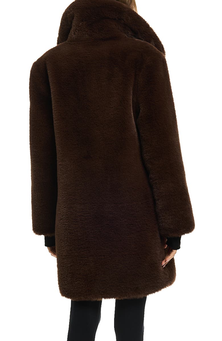 SAM. Marla Faux Fur Coat, Alternate, color, Brown