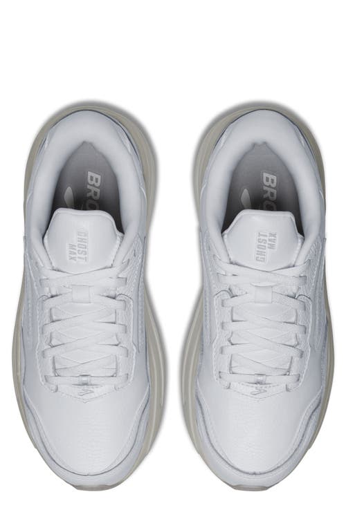 Brooks Ghost Max Sneaker In White/white