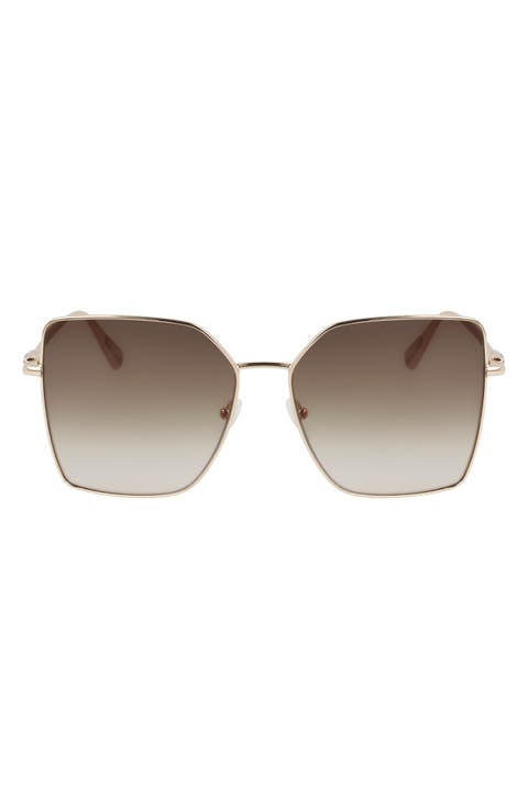 Roseau 57mm Gradient Butterfly Sunglasses