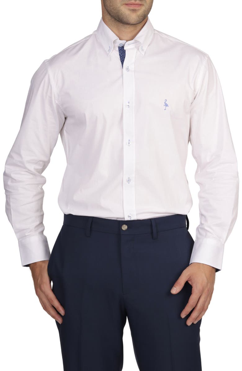 TailorByrd Solid Stretch Cotton Long Sleeve Shirt, Main, color, 