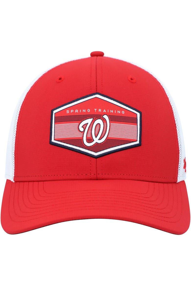 Men's '47 Red/White Washington Nationals Spring Training Burgess Trucker Adjustable Hat, Alternate, color, Red