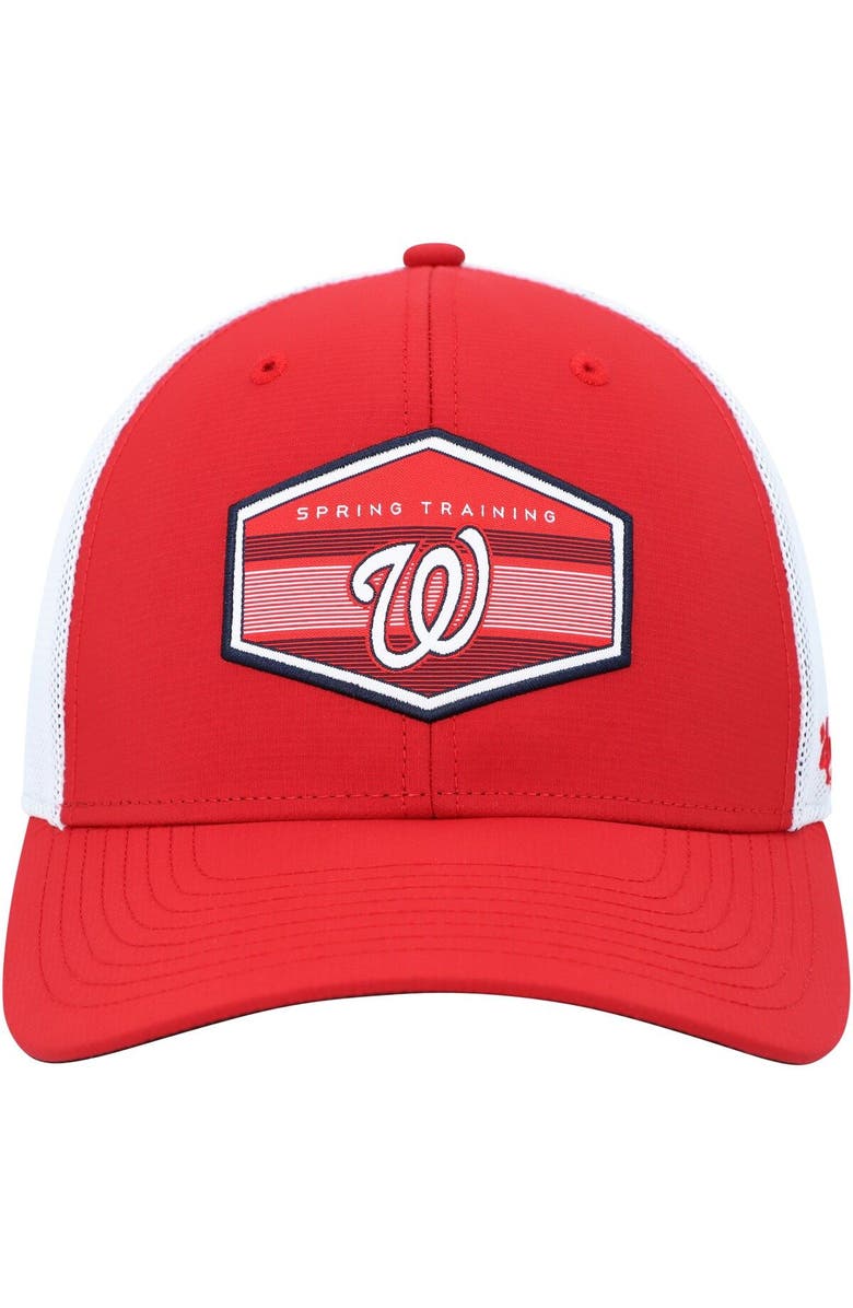 '47 Men's '47 Red/White Washington Nationals Spring Training Burgess Trucker Adjustable Hat, Alternate, color, Red