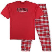 PROFILE Men's Profile Cardinal/Gray Arkansas Razorbacks Big & Tall 2-Pack T-Shirt & Flannel Pants Set