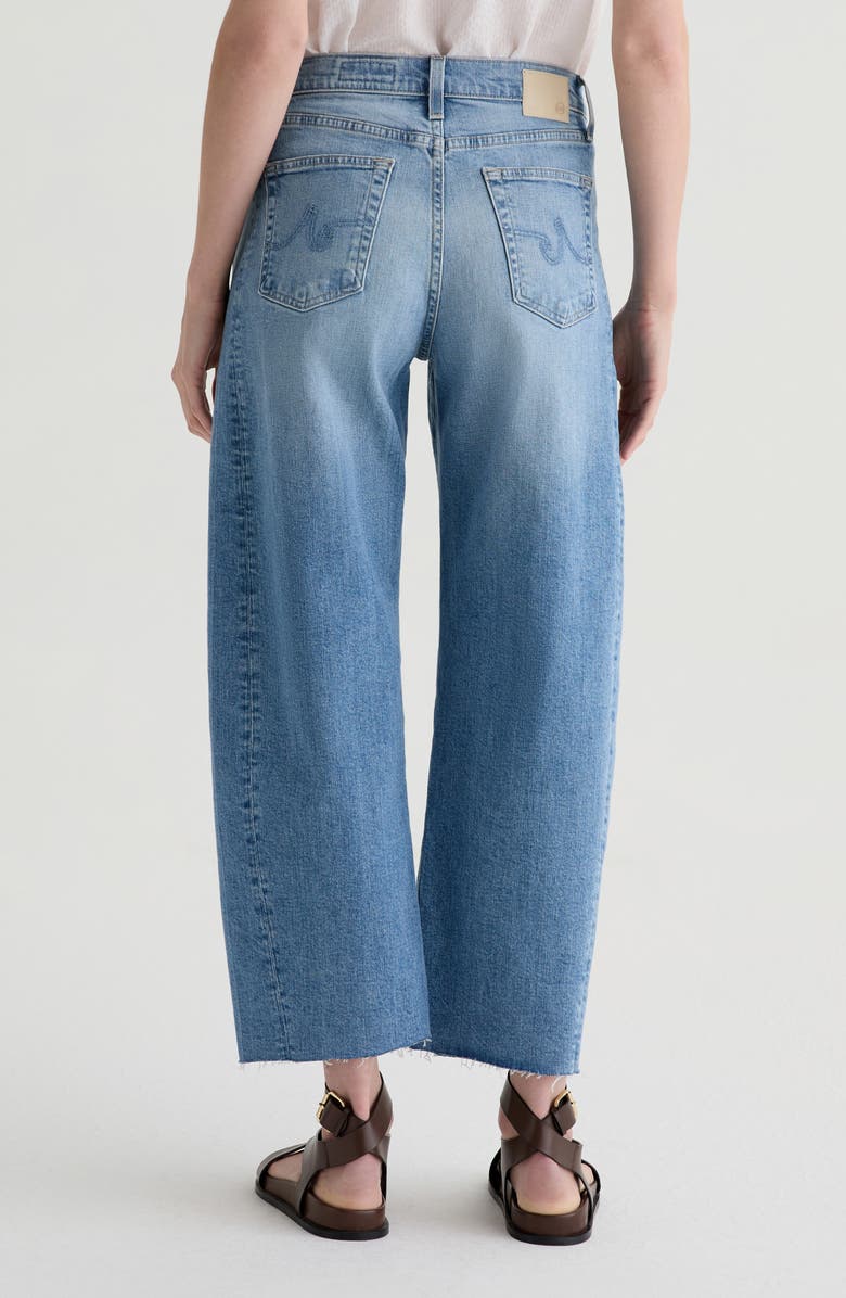 AG Hattie Raw Hem High Waist Crop Barrel Jeans, Alternate, color,