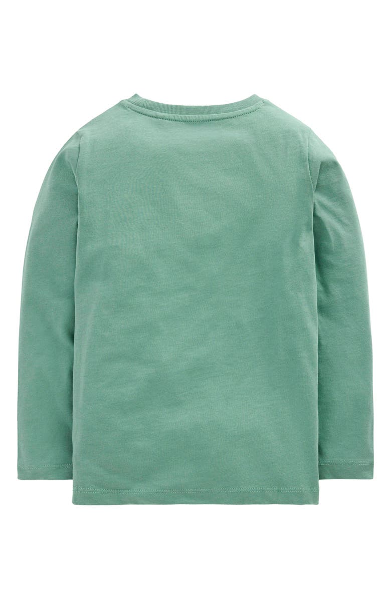 Boden Kids' Hiking Moose Long Sleeve Cotton Graphic T-Shirt, Alternate, color, Oil Blue Moose Explorer