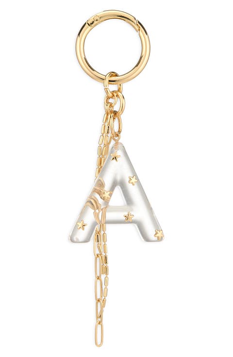 Star Studded Initial Bag Charm