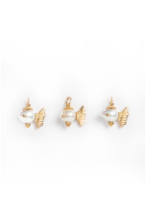 Local Eclectic Fish Charm In Gold