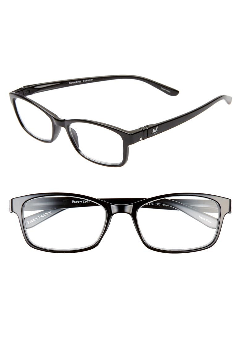 The Ruthie 53mm Reading Glasses, Main, color, TRUE BLACK