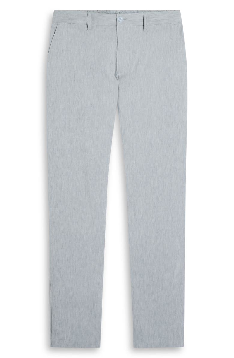 Bugatchi Aerolinen Linen Blend Pants, Main, color, Shark