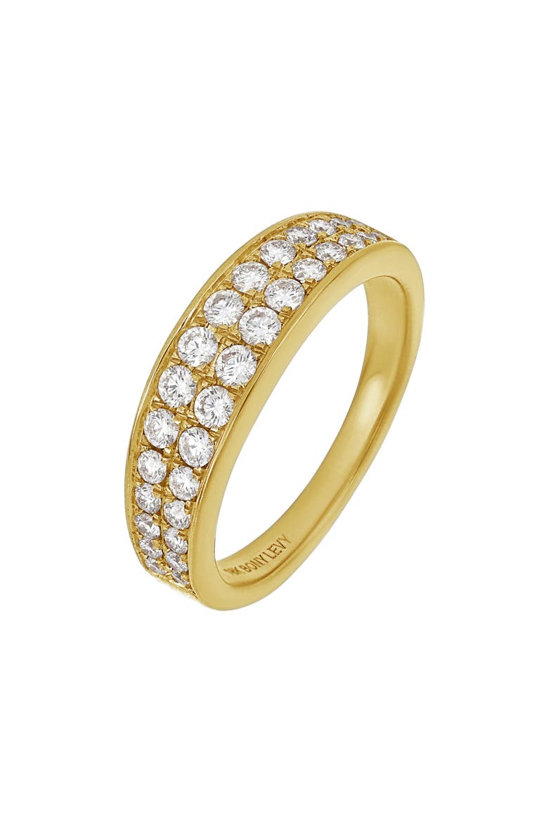 Varda Graduated Wide Diamond Band (Nordstrom Exclusive), Main, color, 18K YELLOW GOLD