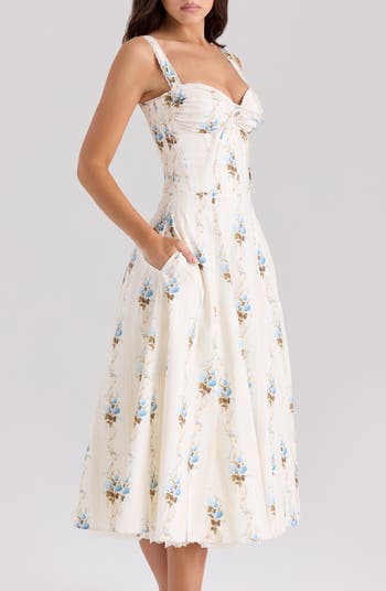 Rosalee Corset Fit & Flare Sundress