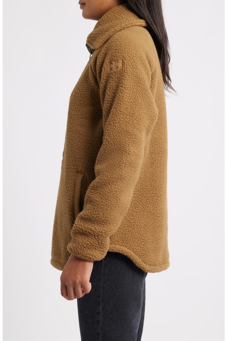 Bliss High Pile Fleece Half Zip Pullover, Alternate, color, SEPIA