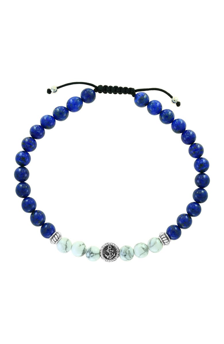 EFFY Sterling Silver, Lapis Lazuli, & Howlite Bracelet, Main, color,